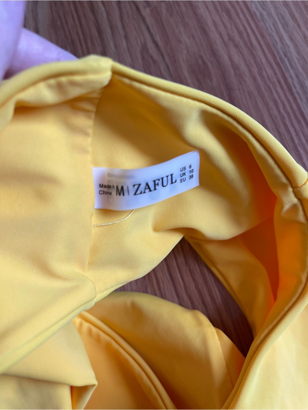 Zaful Yellow Strapless Bandeau High-Waist Bikini - Picture 2 of 3